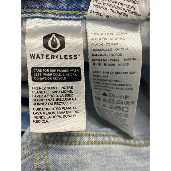 Levi's Low Pro Straight Women's Blue Light Wash High Waist Denim Jeans Pants 30 - Image 4