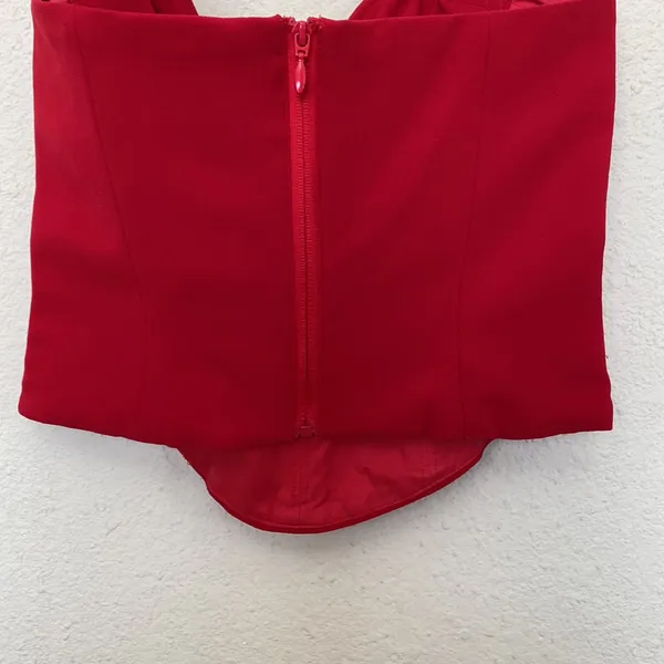 HOUSE OF CB‎ 'Lydia' Red Rose Plunge Corset NWOT size L D- DD - Image 17