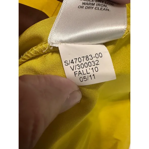 Banana Republic Mustard Yellow Bow Front Ruffle Cami Top‎ Vintage Y2K Petite 0P - Image 8