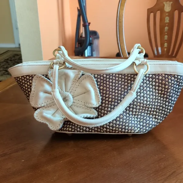 Brown/Cream Inge purse Brown - Image 3