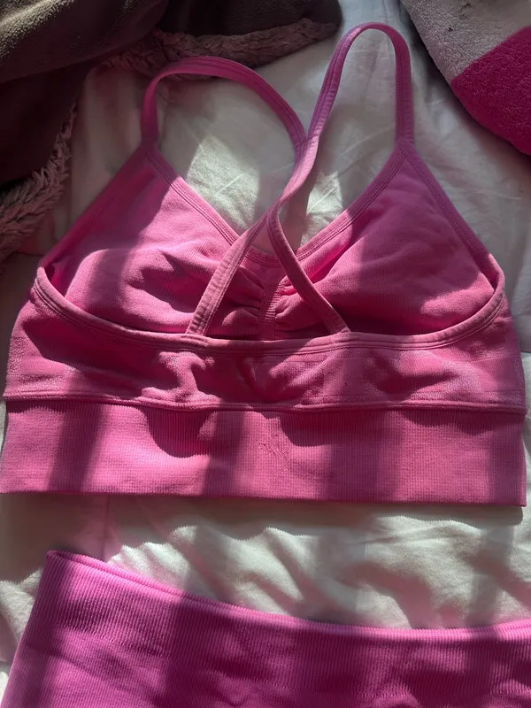 JoyLab Pink workout checkered seamless set - Image 3