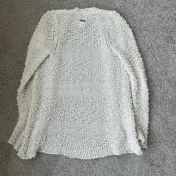 Billabong Designers Closet Womens Small Cozy Cardigan Nobby Cream Sweater - Image 8