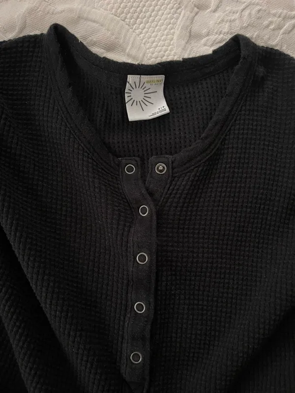 Aerie Offline by waffle knit long sleeve henley - Image 4