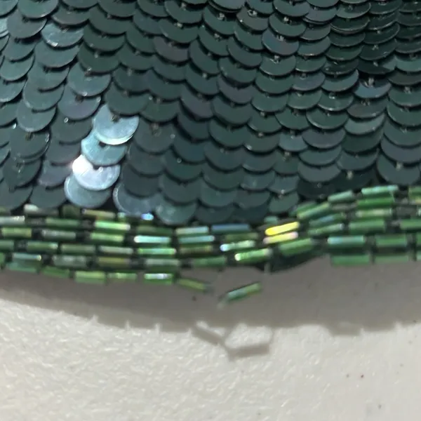Royal Feelings Vintage Hunter Emerald Green Sequin Dress Women's‎ Size XL - Image 10