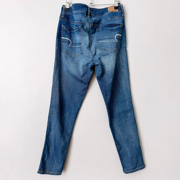 American Eagle Super Stretch Jegging Medium Wash Size 8 - Image 4