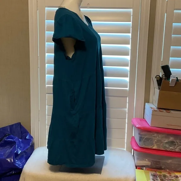 Time and Tru Teal Midi Dress - Image 4