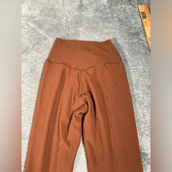 Aerie Brown waffle knit real me 7/8 High-rise Leggings small - Image 11