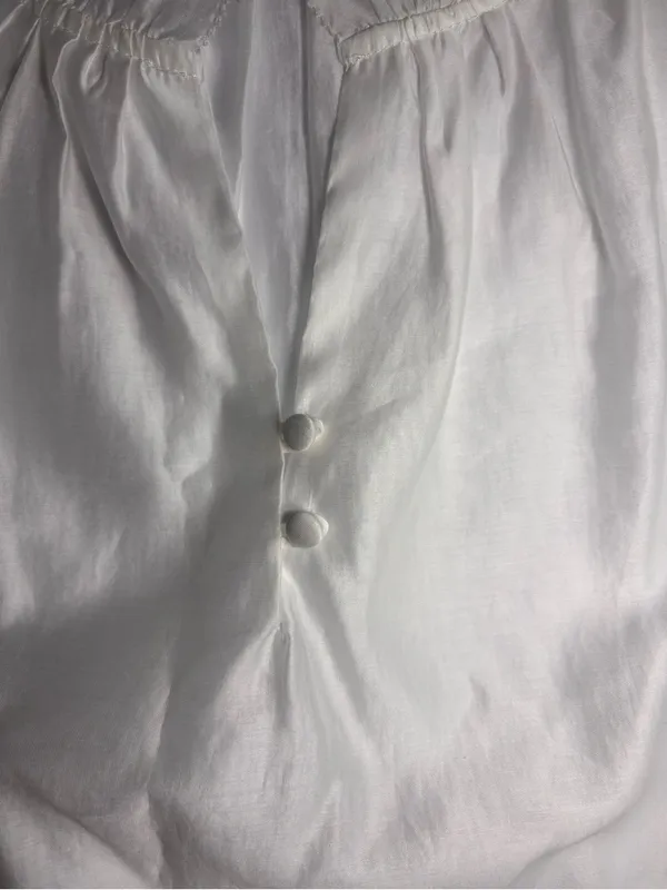 Current Air White Ruffle Flutter Sleeve Blouse Size M - Image 4