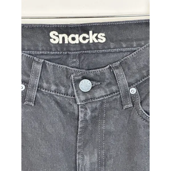 MOTHER Denim Snacks High Waisted Twizzy Skimp Jeans Womens 25 Black Smacking Good - Image 4