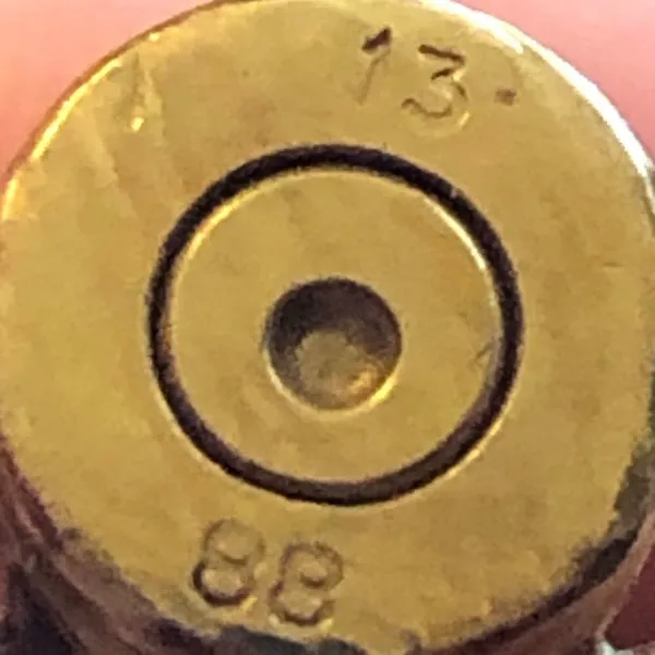 Vintage handmade hammered brass bullet primer ring - Image 9