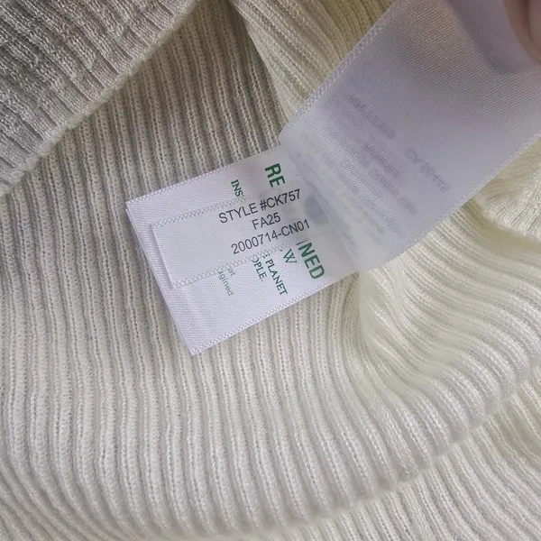 J. Crew NEW Cashmere silk blend‎ sweater shell Cream Ribbed Sleeveless Size L - Image 7