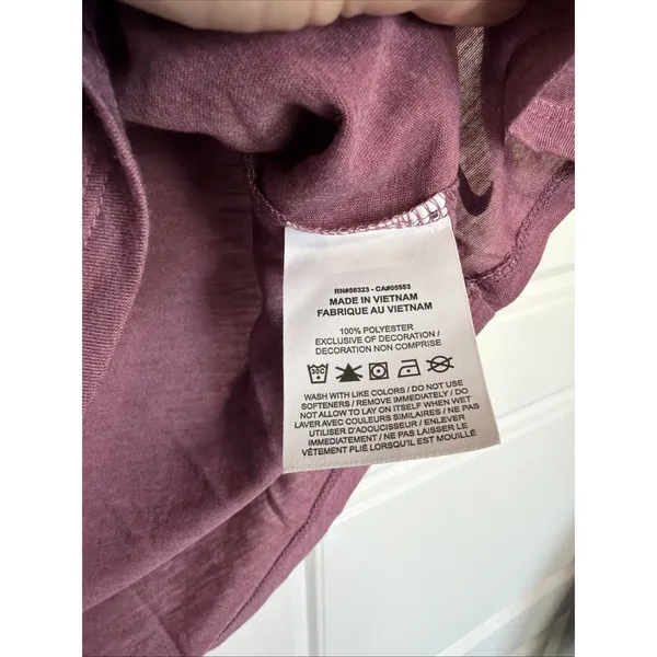Nike Yoga‎ Womens Open Back Training Tank Top Plum Dust CJ3687-671 Small NWT - Image 7