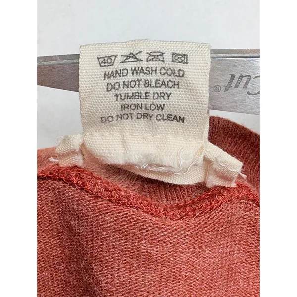Yelete‎ Womens Medium Rust Burnt Orange Dolman Sleeve Knit Top Oversized Boho - Image 8