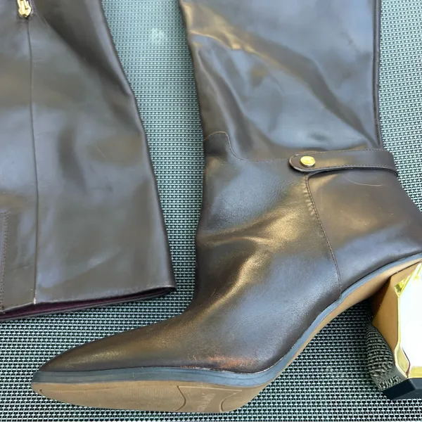 Franco Sarto Tiera Brown Leather High Shaft Heeled Boots‎ size 10 - Image 2