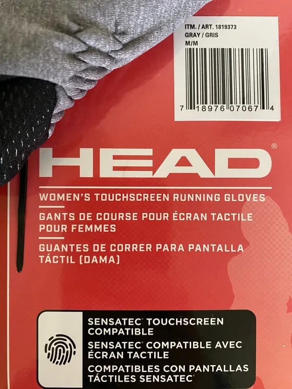 Head Touch Screen Gray Running Glove Size M - Image 6