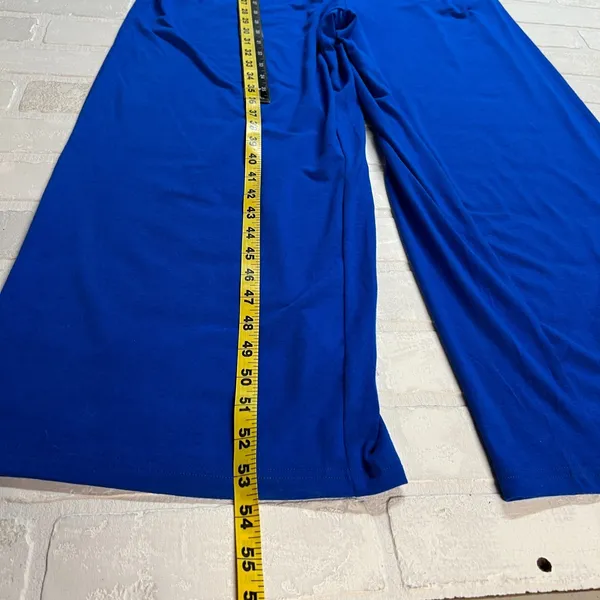 Pretty Garden‎ Jumpsuit Women Medium Blue Wide Leg Pleated Sleeveless Bohemian M - Image 14
