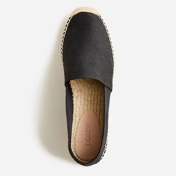 J. Crew | Made in Spain black flat espadrille 7.5 NEW - Image 3