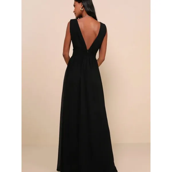 Lulus Heavenly Hues Black Maxi Dress Size XS - Image 2