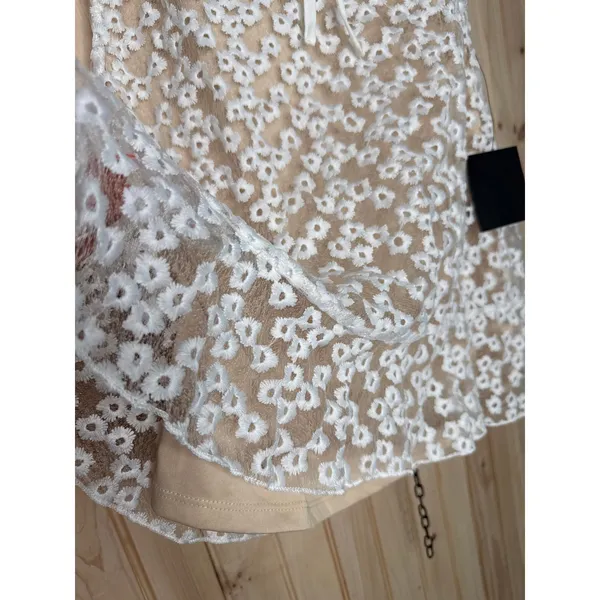 NWT Lulus Charmaine White Embroidered Mini Dress Party Resort Cruise Chi Size S - Image 4