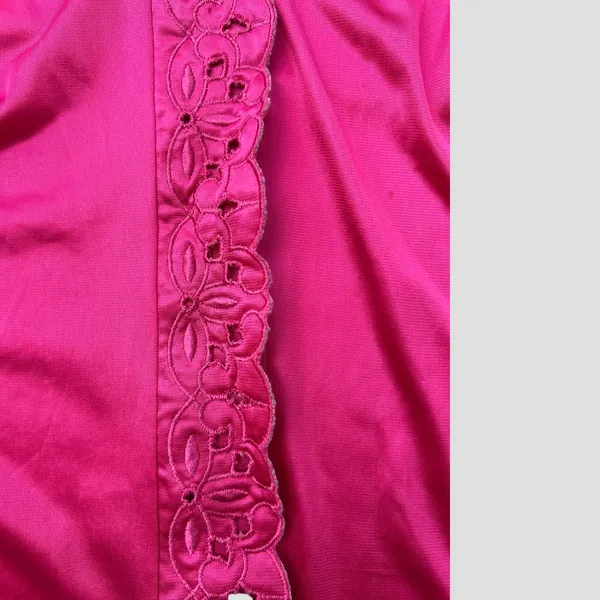 Vintage Vanity Fair Hot Pink Pajama Set Women’s Medium Short Sleeve Top & Pants - Image 6