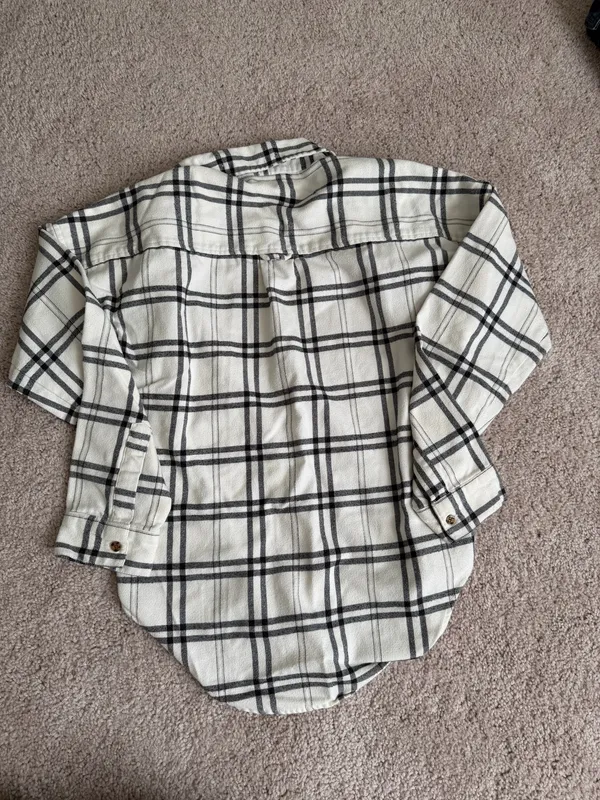 Brandy Melville Checkered Button Down Top - Image 4