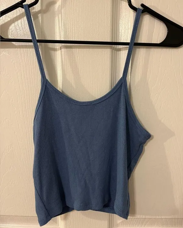 Full Tilt Blue Ruched Tank Top - Image 2