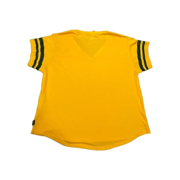 Nike Green bay Packers Jersey Womens Large Yellow Short Sleeve V Neck Pullover - Image 11