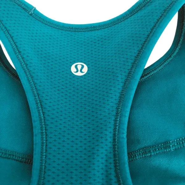 Green Lululemon Ebb to Train Bra Laguna Size 8 Sports Bra Crop Top - Image 5