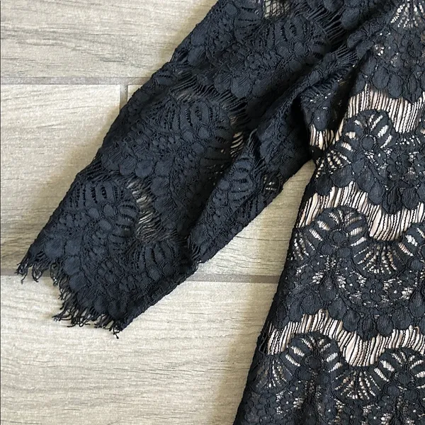 Jessica Howard Black Lace Overlay Top - Image 3