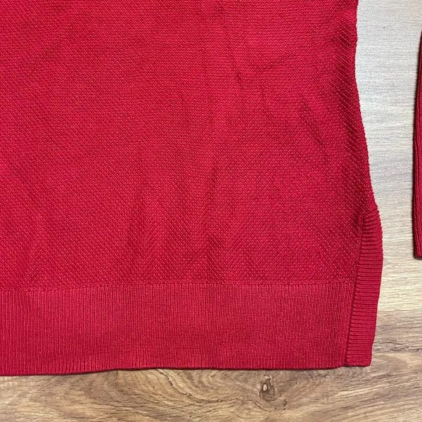 Talbots Red Cowl Neck Knit Sweater Womens Size Medium Turtleneck Pullover - Image 4