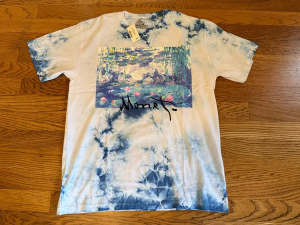 NWT Tie dye Monet water lilies T shirt size S - Image 7