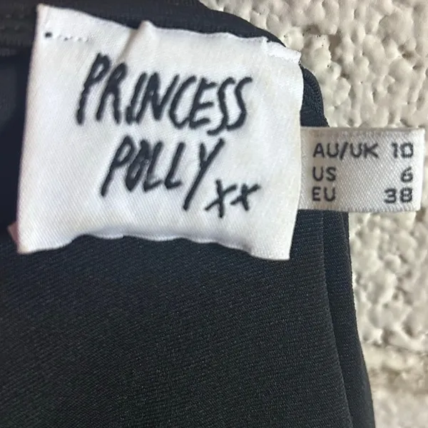 Princess Polly Mia black bodysuit with chain straps size 6 - Image 4