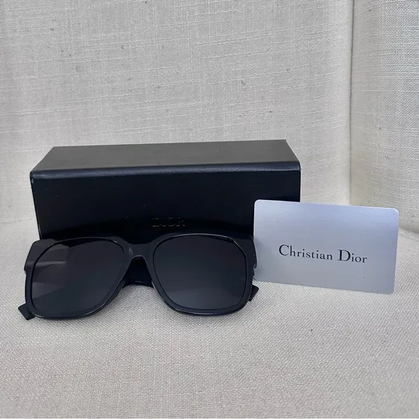 Christian Dior Matte Logo Black Sunglasses - Image 2