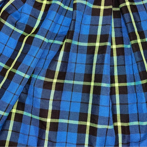 Hot Topic Blue Plaid Goth Schoolgirl Skirt - Image 4