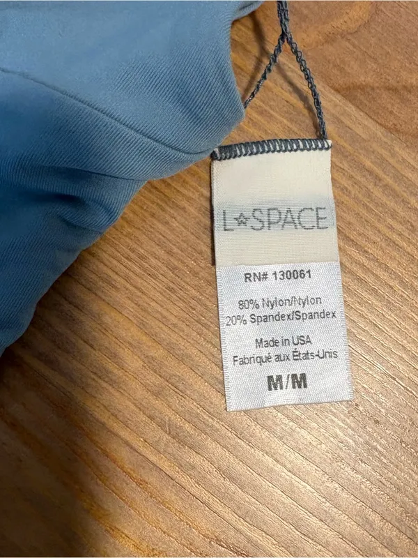 L Space Bikini Top Blue Gray Tank Size Medium - Image 2
