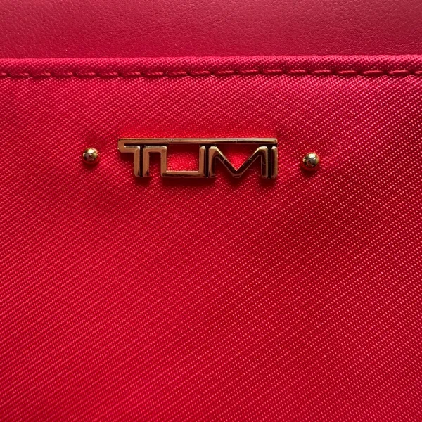 TUMI Vista Nylon Zip-Around Wristlet Strap Travel Wallet Red 4.5" X 7.5" - Image 3