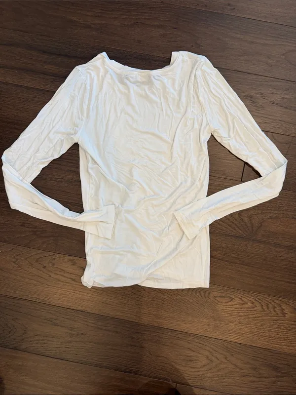 Wilfred White Long-Sleeve Crewneck Tee Size Small - C11-283 - Image 5