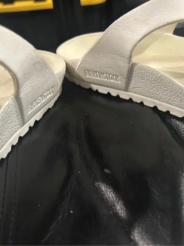 Birkenstock White T-Strap Women's Sandals - Image 7