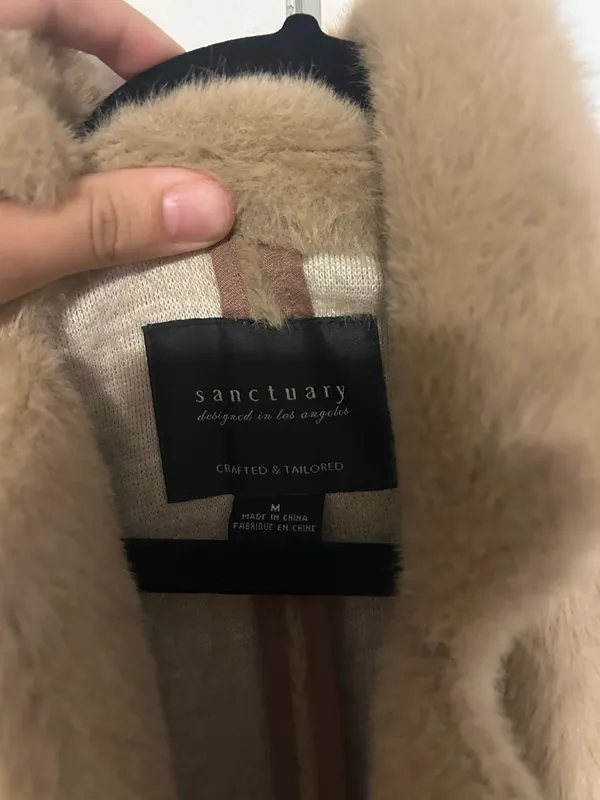 Sanctuary Camel Faux-Fur Long Coat - Women - Image 3