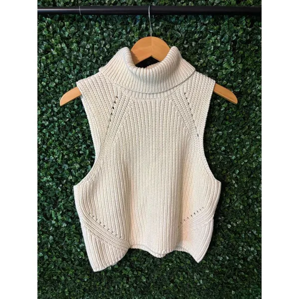 Scotch & Soda Sleeveless Knit Turtleneck Sweater Sz Small - Image 2