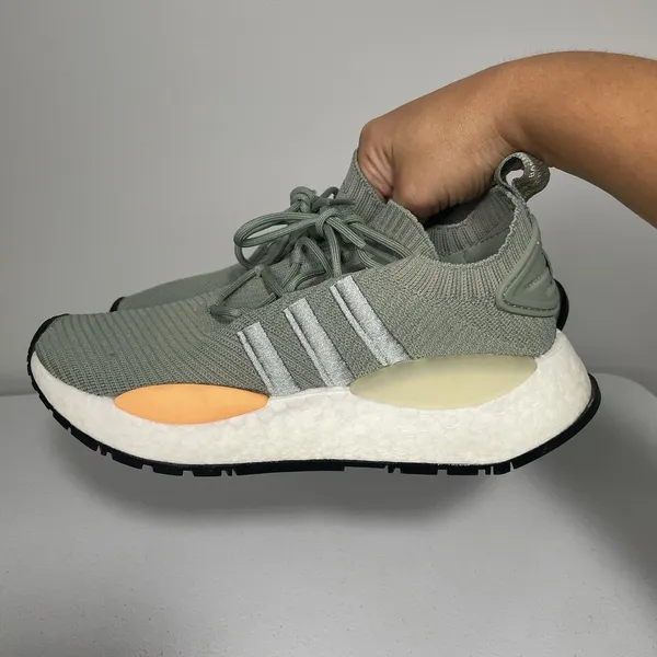 Adidas Women's Athletic Shoes NMD_W1 'Silver Green Acid Orange' 2023 Size 9 - Image 5