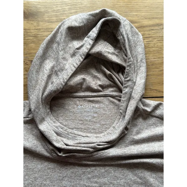 Athleta Tan Maeve Uptempo Hoodie Sweatshirt Women Size Small Athleisure Yoga - Image 6
