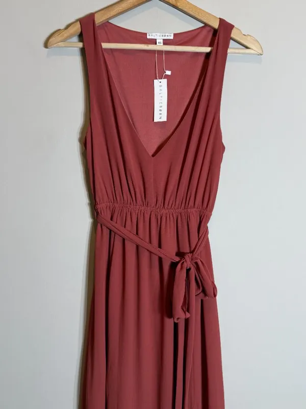 Baltic Born Hera Chiffon Maxi Dress Women XS Berry Formal Bridesmaid Wedding NWT - Image 7