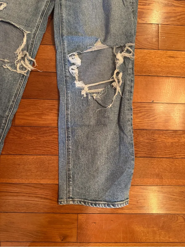 American Eagle Curvy 90s Straight Distressed Jeans - Women's Size 8 - Image 3