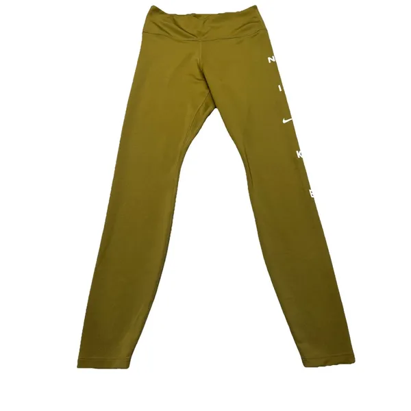 Nike One Dri-FIT Women’s Small Olive Green 7/8 Leggings DJ0778-368 EUC - Image 2