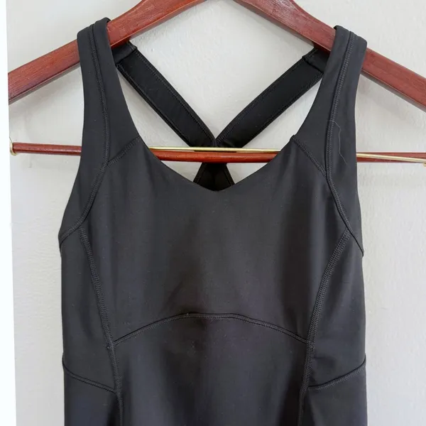 Lululemon Women's Black Push Your Limits Crisscross Strappy Back Tank Size 4 - Image 5