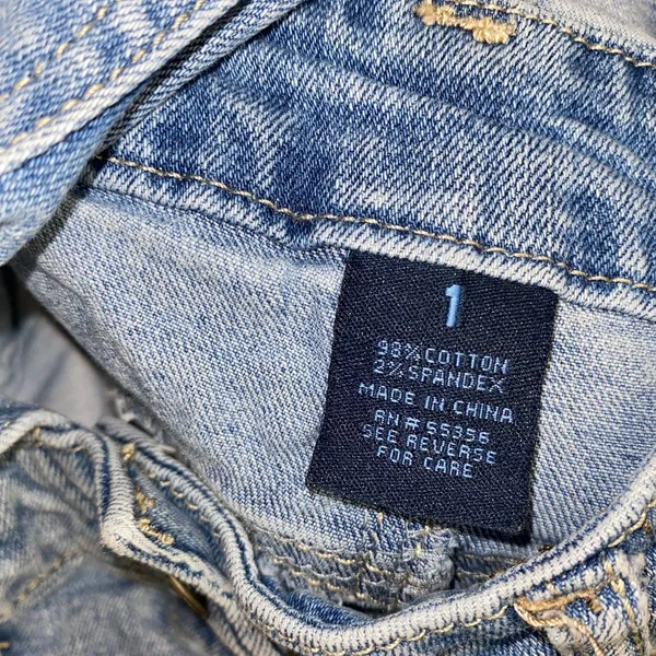 Blue Spice Distressed Denim Jean Slim Fit Overalls Junior's Size 1 - Image 6