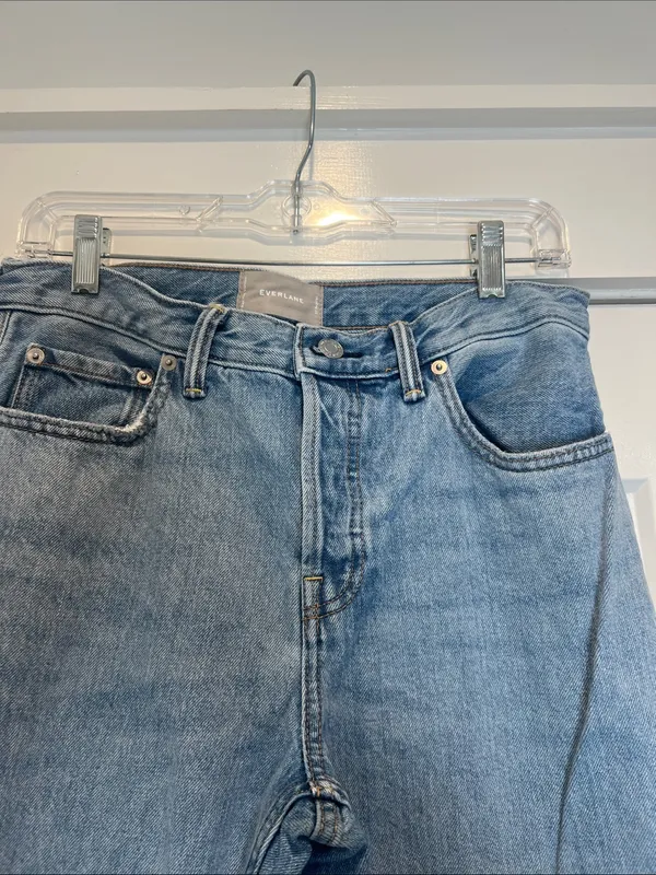 Everlane O-S Boyfriend Straight Light Blue Denim Jeans size 27. - Image 3