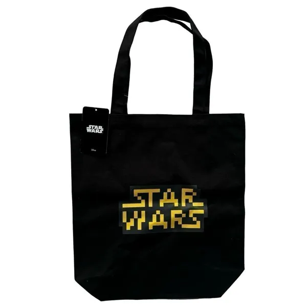 Star Wars Stirntrooper Japanese Tote‎ Bag Makoto Oozu Canvas Black Block Pixel - Image 2