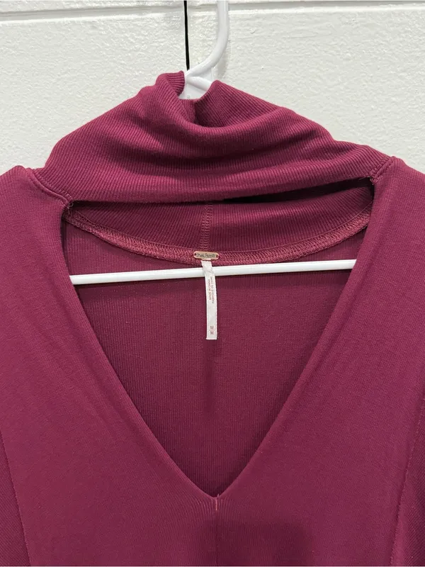 NWT Free People Red Uptown Turtleneck Top - Image 4